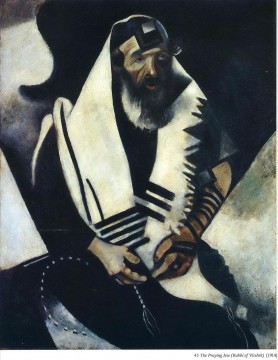 El judío orante contemporáneo de Marc Chagall Pinturas al óleo